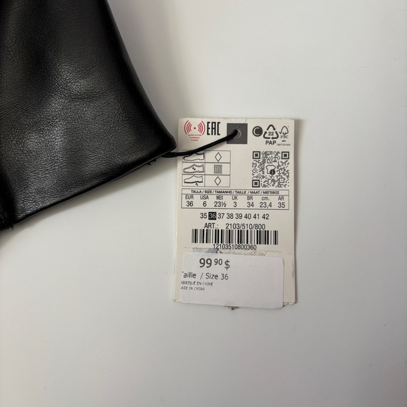 Zara Black Heeled Boots - Picture 4 of 4